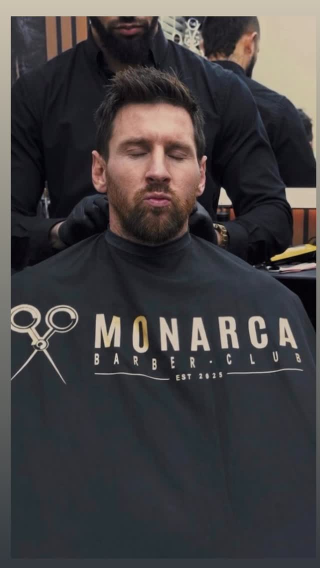 Gracias a @leomessi por visitar nuestras instalaciones @monarcabarberclub_ut antes de su partido contra el @realsaltlake